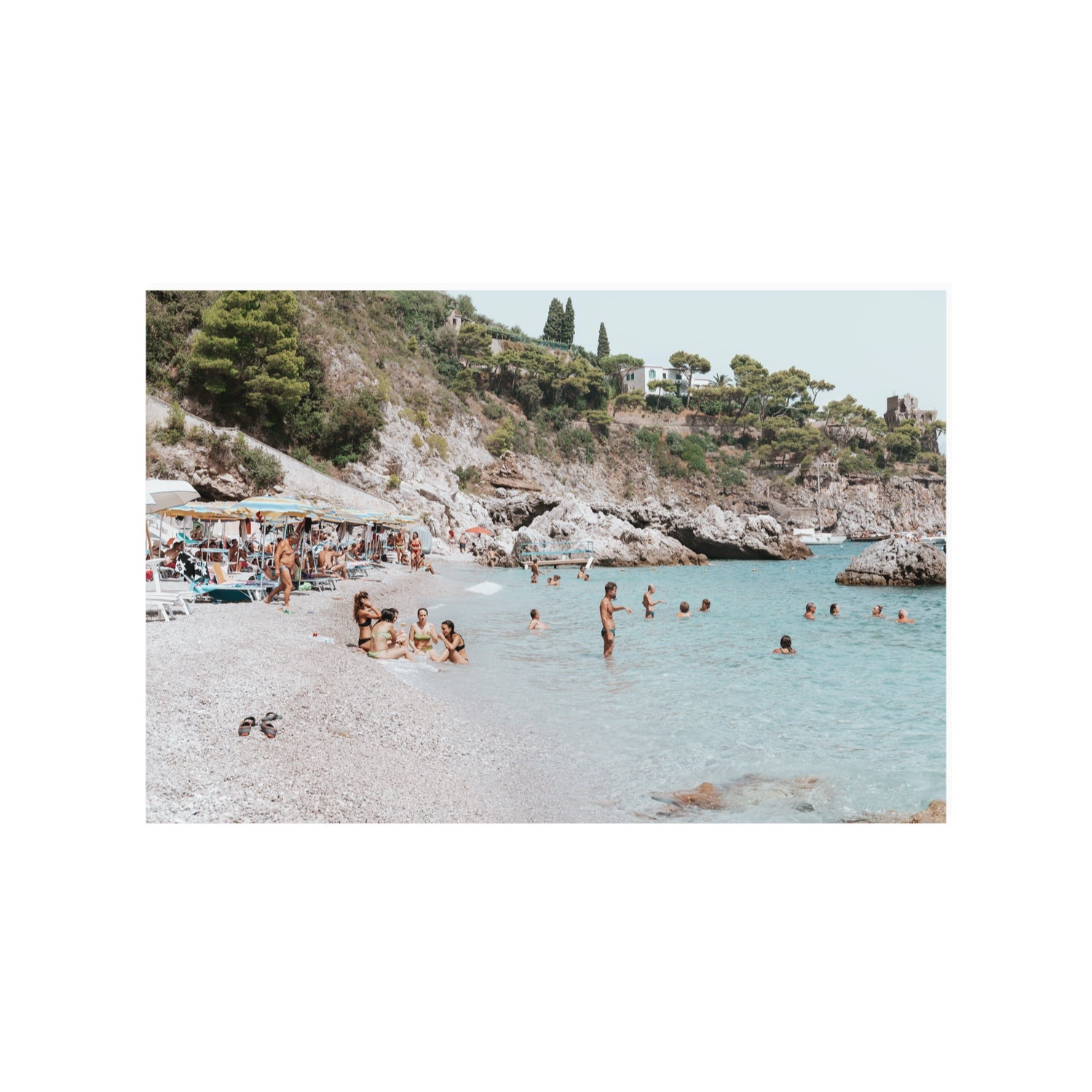La Vacanza Amalfi Mediterranean wall art 24 x 36 in unframed fine art print