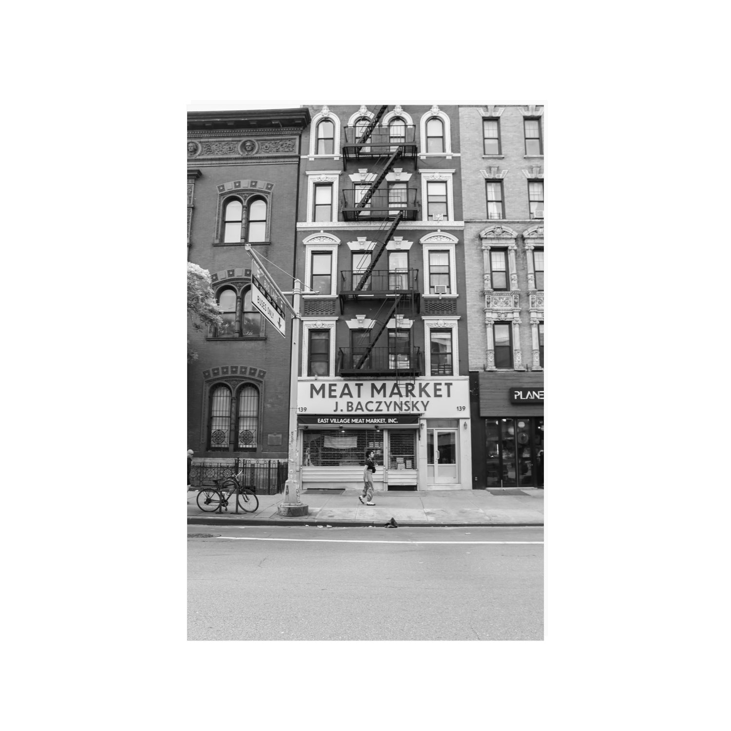 Vertical Village New York NYC Black & White wall art 24 x 36 in unframed fine art print