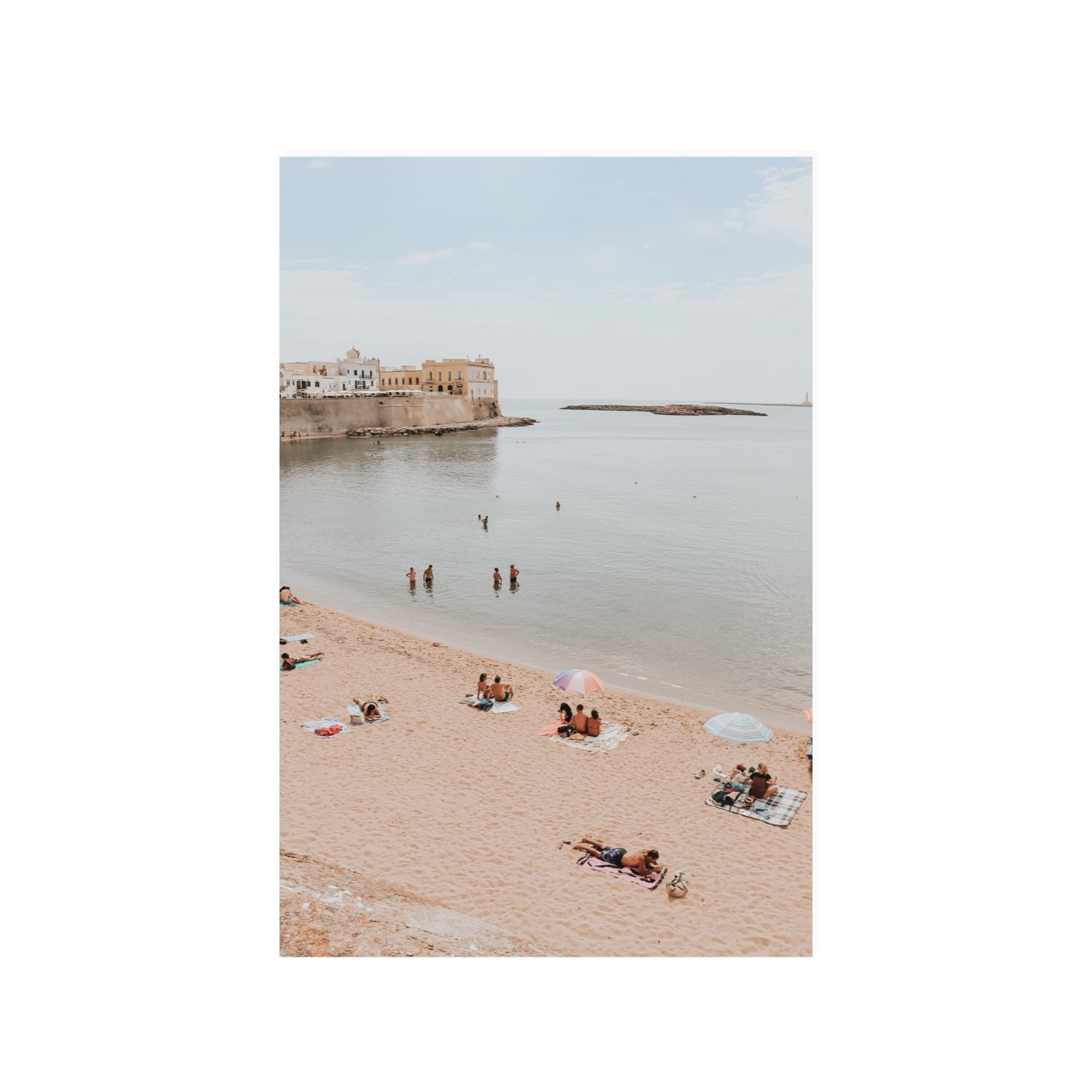 Spiaggia della Purita Puglia coastal art print 24 x 36 in unframed fine art print