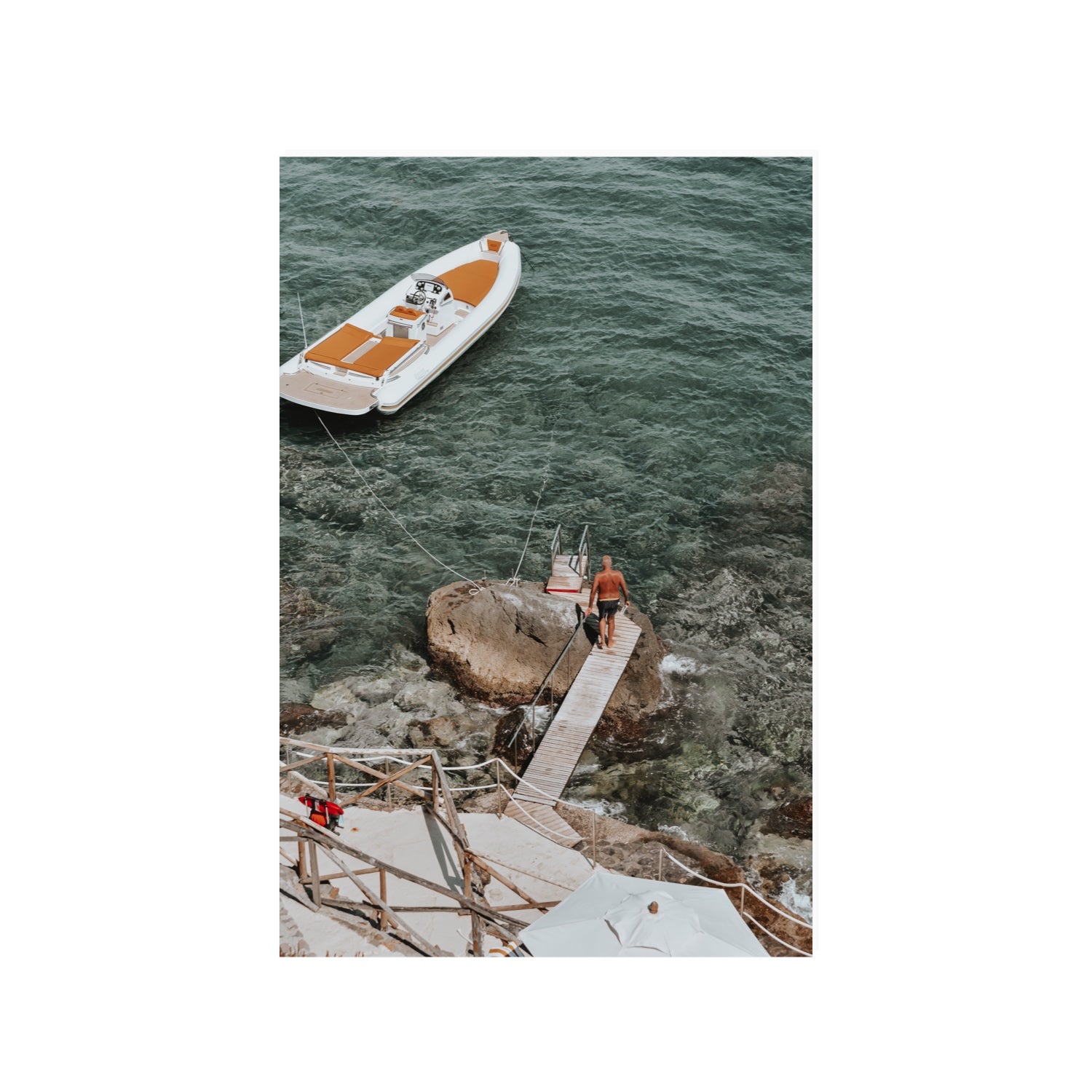 Secret Cove Tuscany coastal Italian wall art 24 x 36 in unframed fine art print
