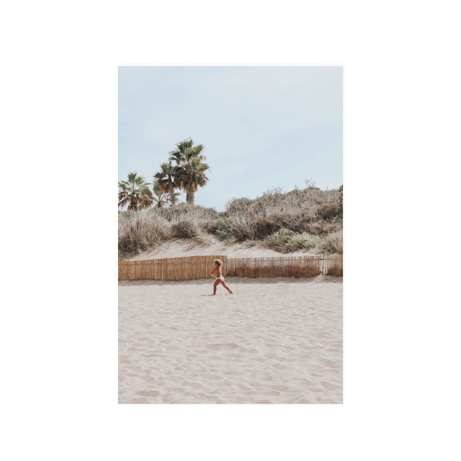 Joyful Sprint Puglia beach coastal fine art print 24 x 36 in unframed fine art print