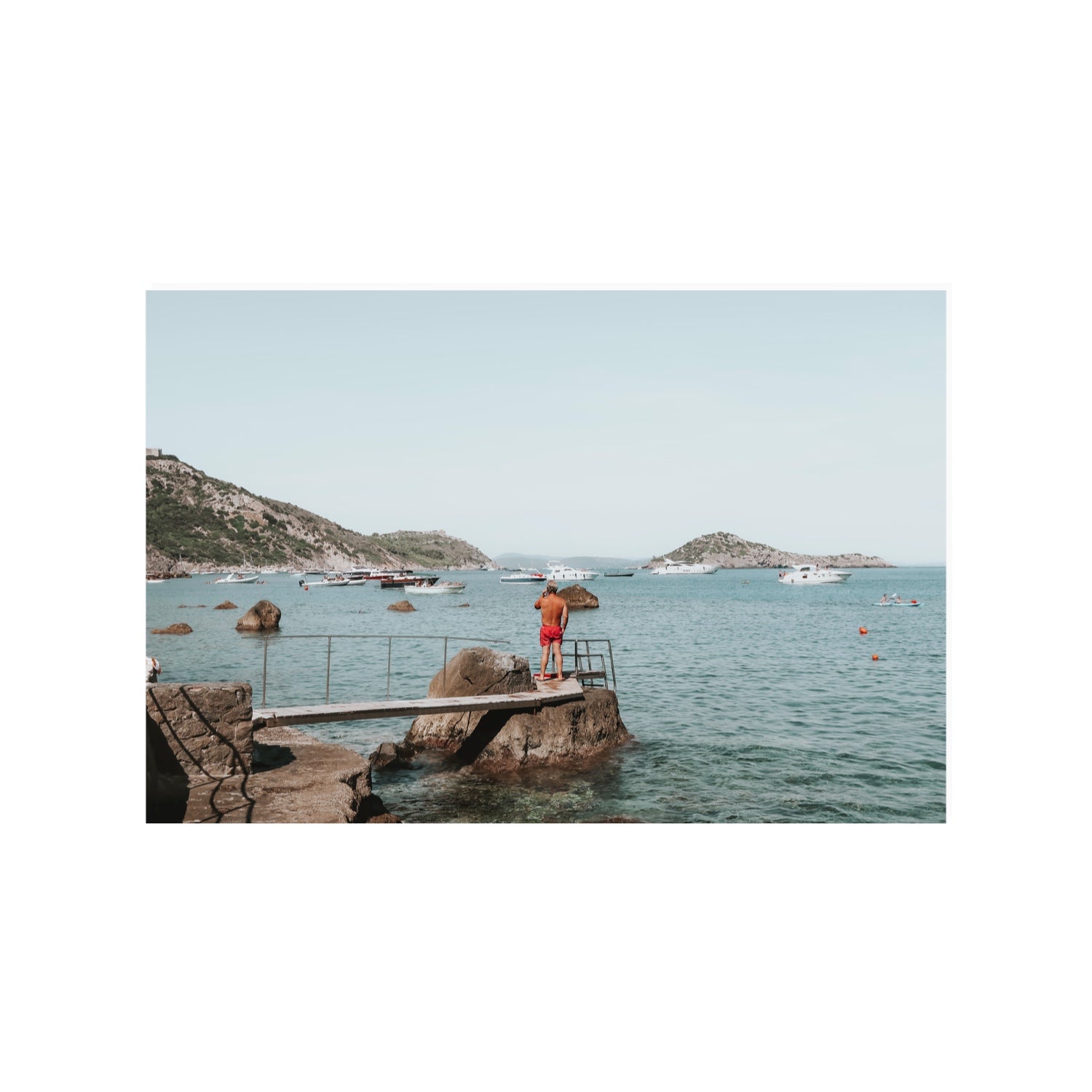 Out Of Office Tuscany coastal Italian wall art 24 x 36 in unframed fine art print