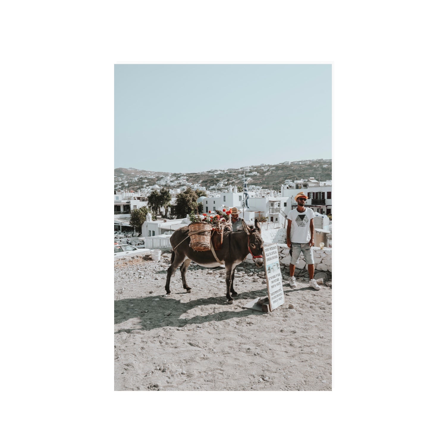 Let The Journey Begin Mykonos Greek island wall art 24 x 36 in unframed fine art print