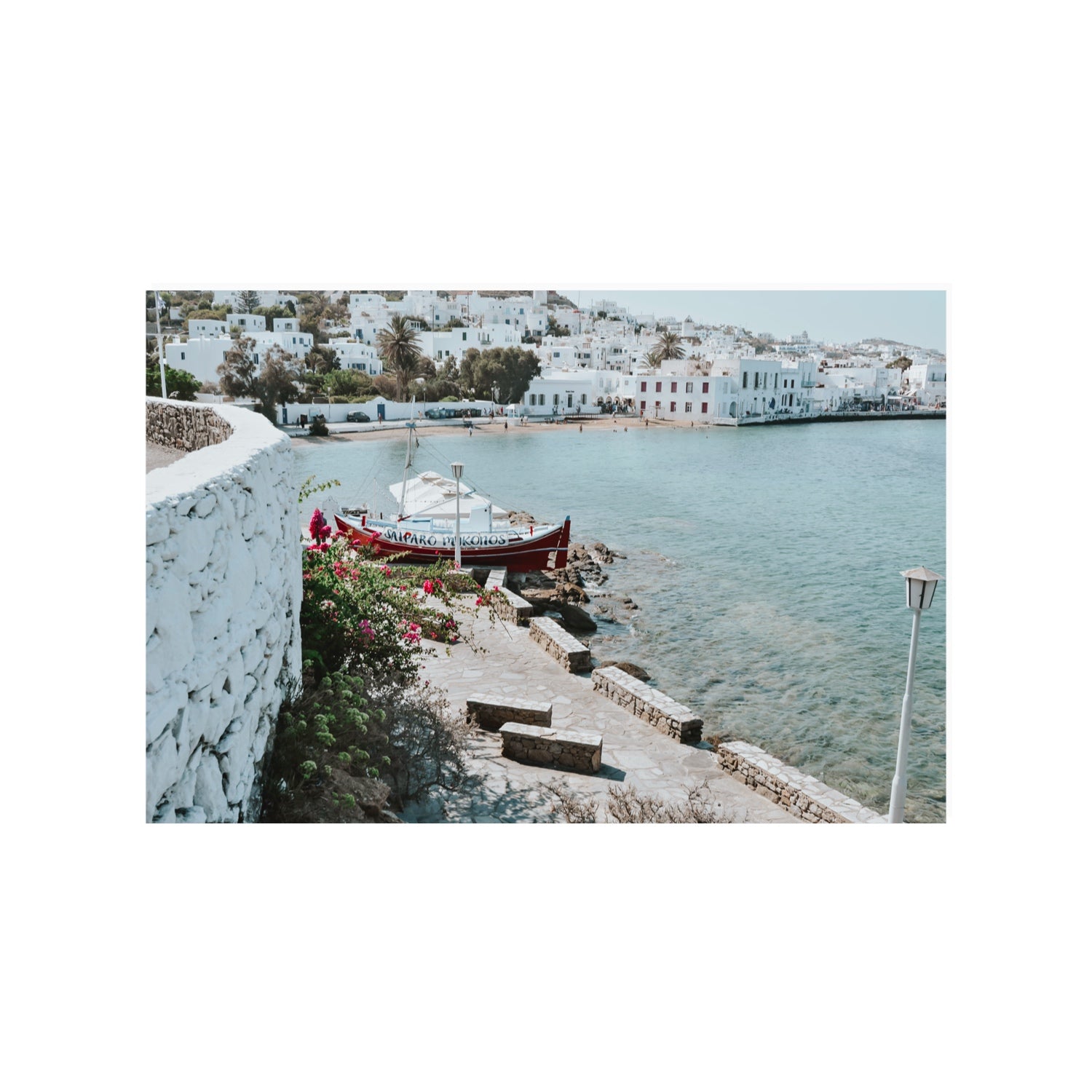 Harika Mykonos Greek island wall art 24 x 36 in unframed fine art print