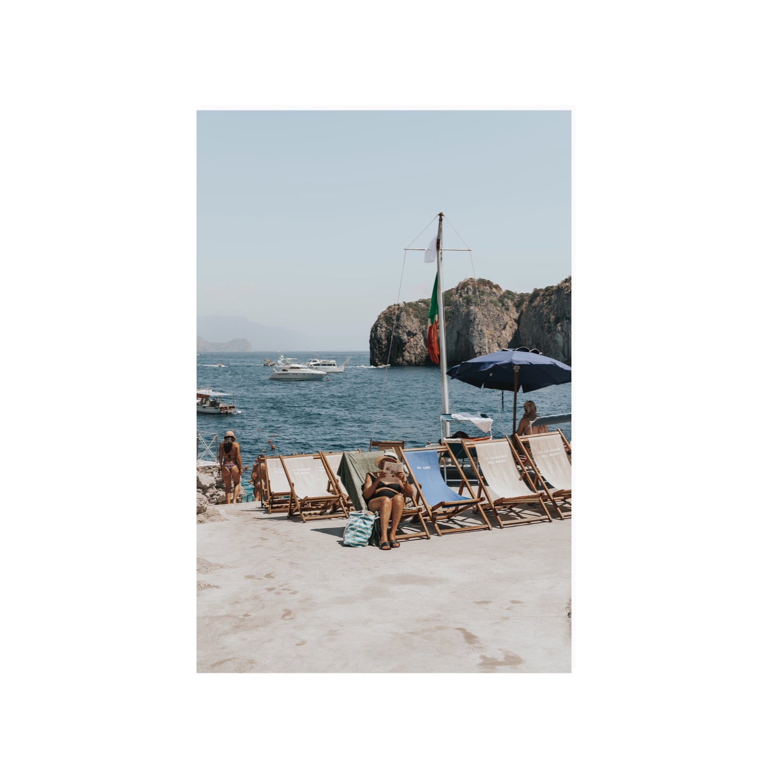 Vintage Sun Goddess fine art print, Capri, Italy, 24 x 36 in, Unframed, Fine Art Print