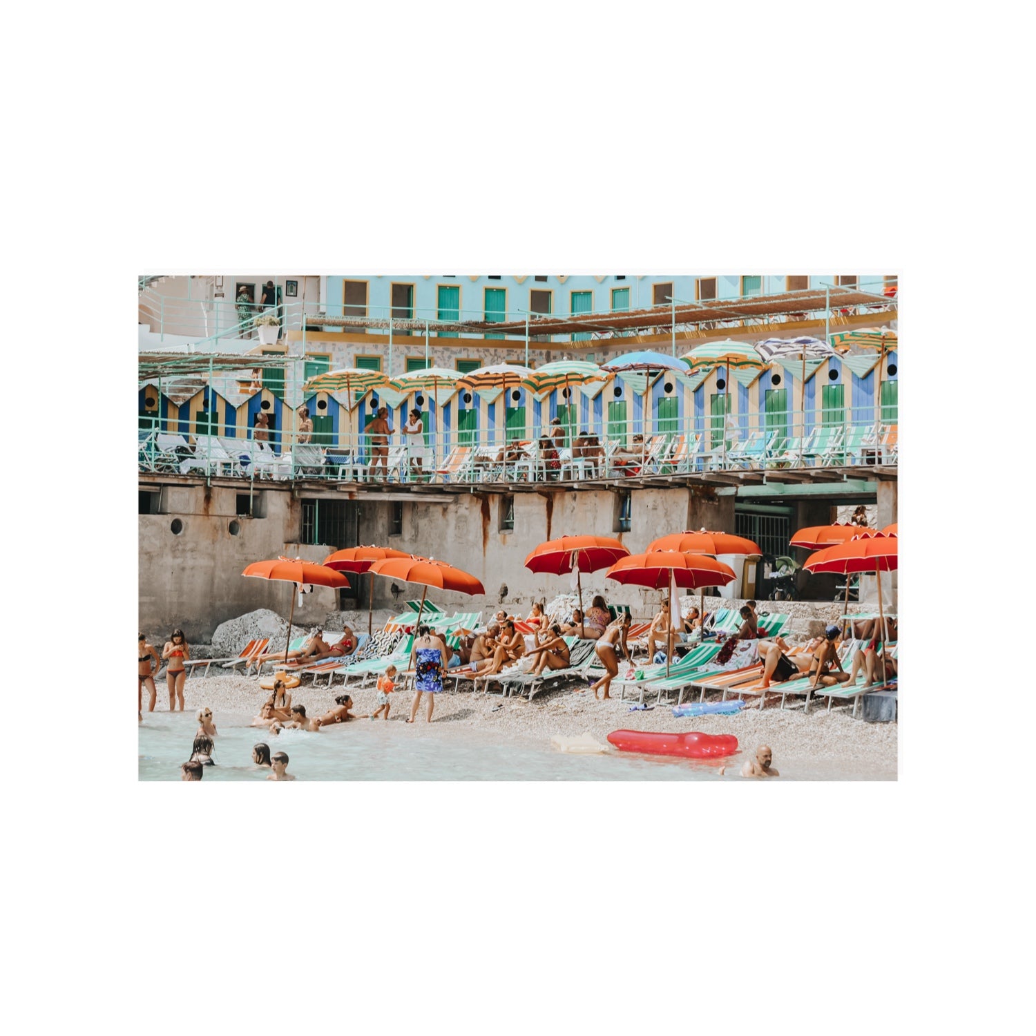 Umbrella Fiesta fine art print, Capri, Italy, 24 x 36 in, Unframed, Fine Art Print