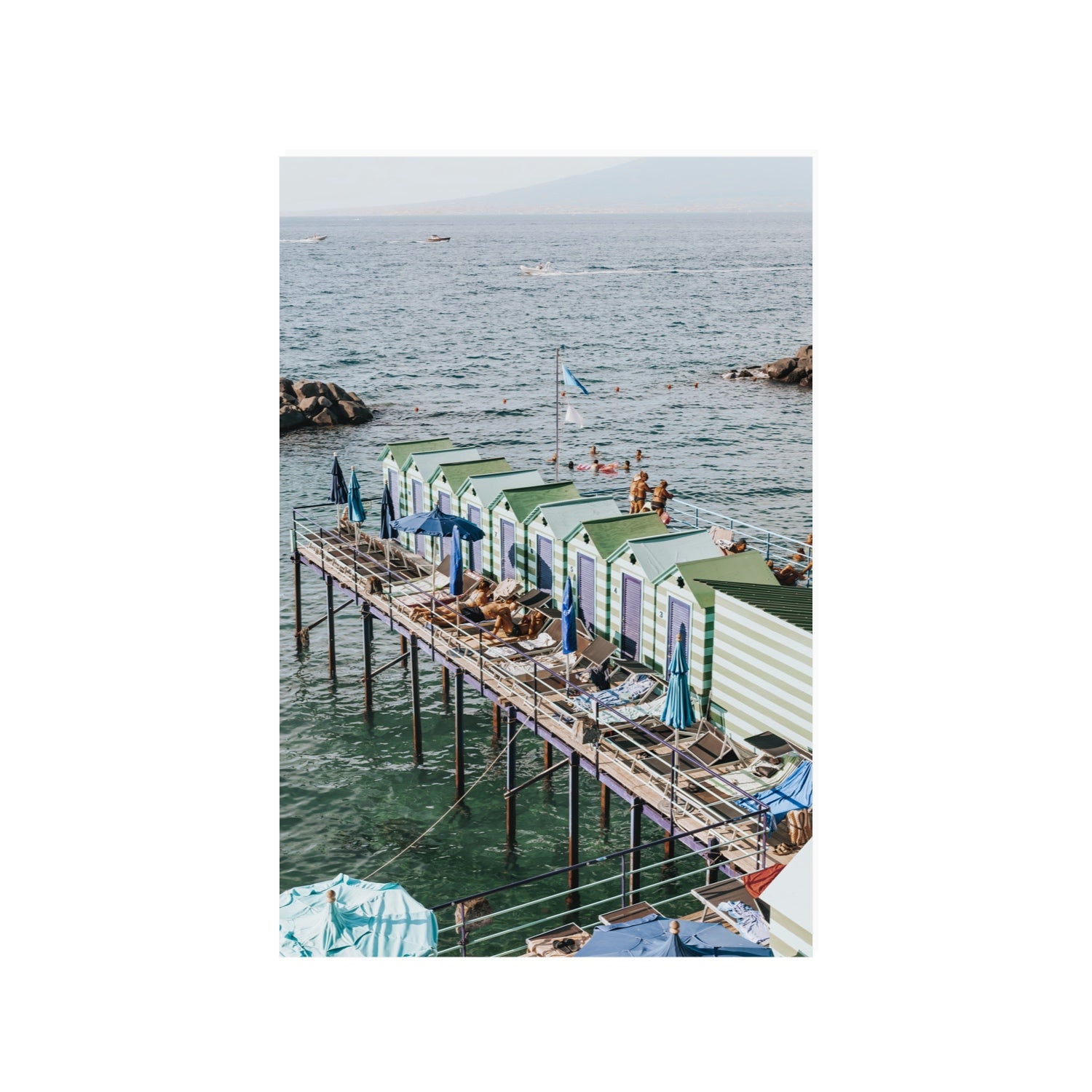 Cabine da Spiaggia fine art print, Sorrento, Italy, 24 x 36 in, Unframed, Fine Art Print