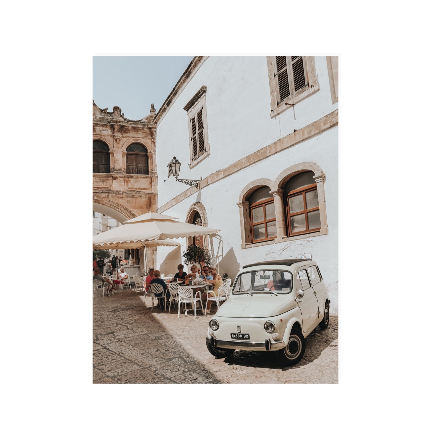 Piazza di Ostuni Puglia Italian wall art 30 x 40 in unframed fine art print