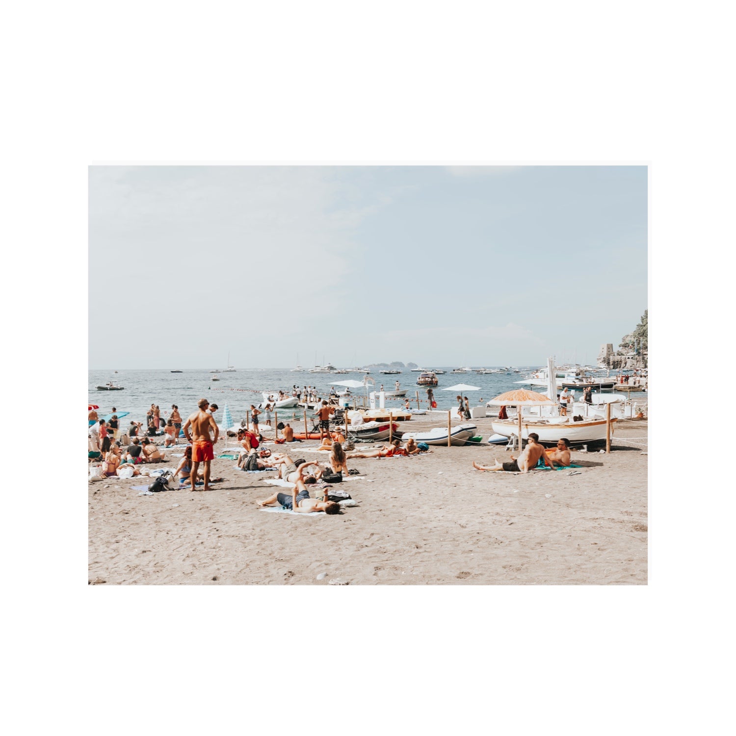 Beachy Vibes fine art print, Positano, Italy, 30 x 40 in, Unframed, Fine Art Print