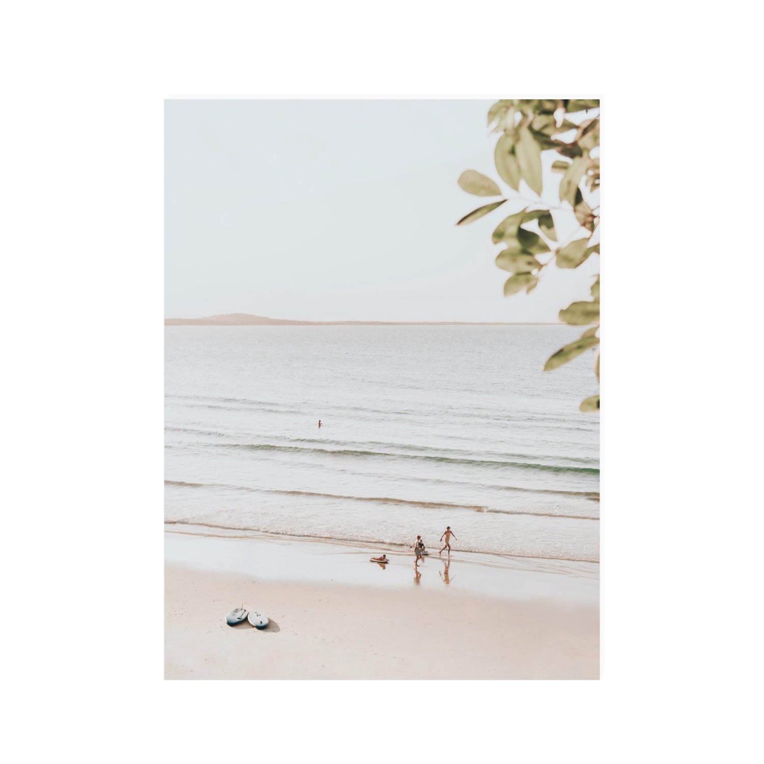 Walking On Sunshine fine art print, Noosa, Australia, coastal scenes artwork, 30 x 40 in, Unframed, Fine Art Print
