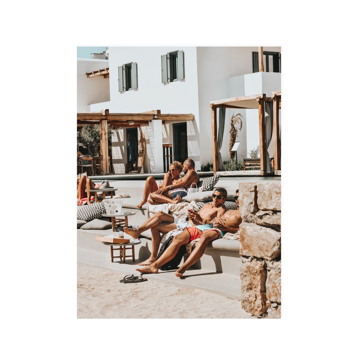 Style That Sizzles Mykonos Greek island wall art 30 x 40 in unframed fine art print