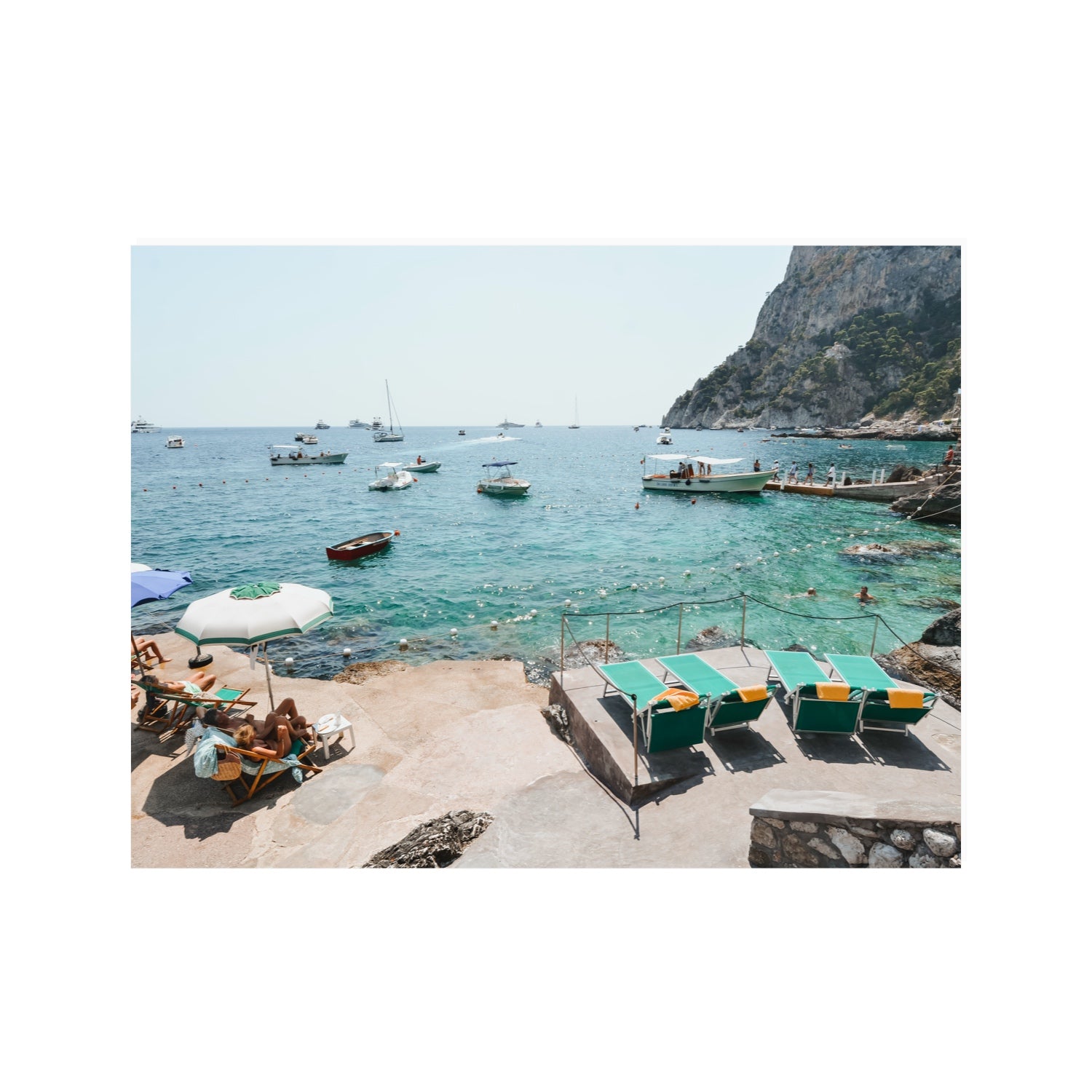 Save Me A Seat Capri Mediterranean wall art 30 x 40 in unframed fine art print