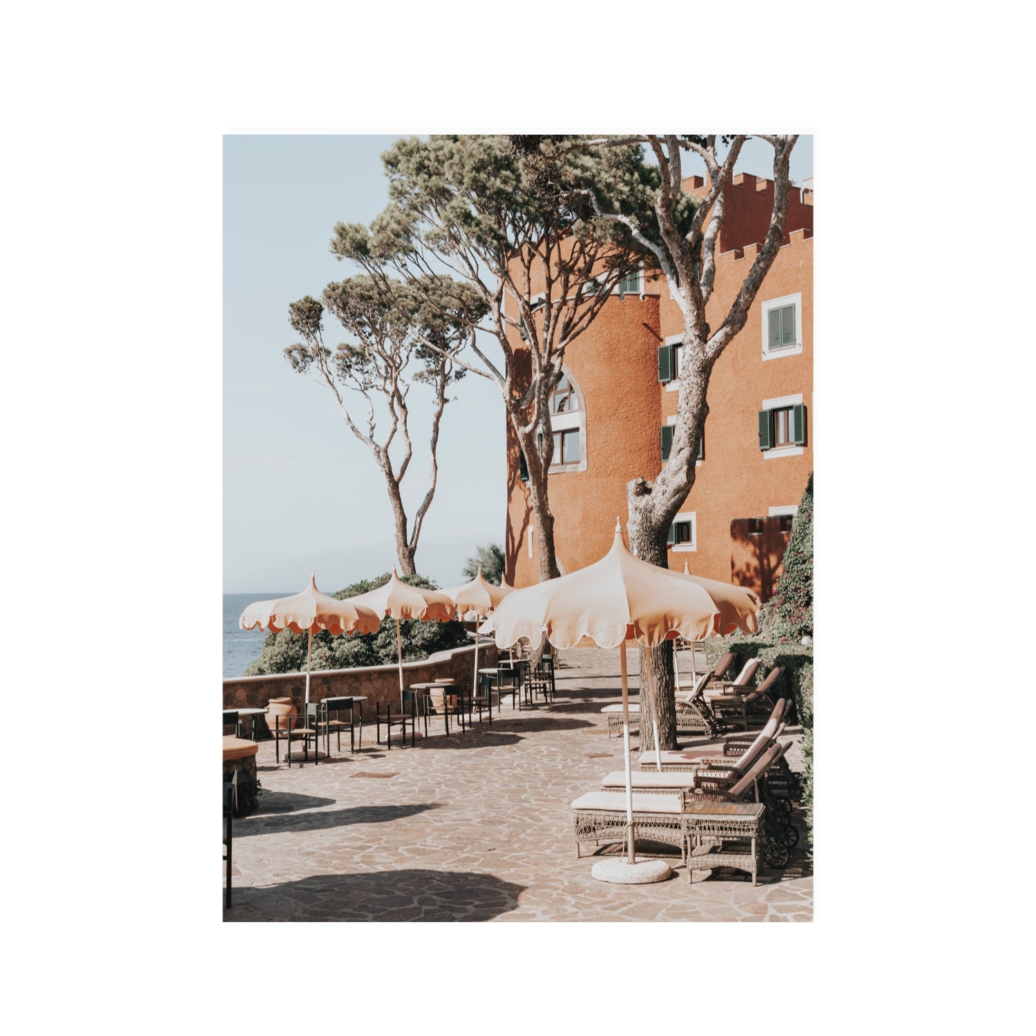 Mezzatorre Ischia Italian Mediterranean decor wall art 30 x 40 in unframed fine art print