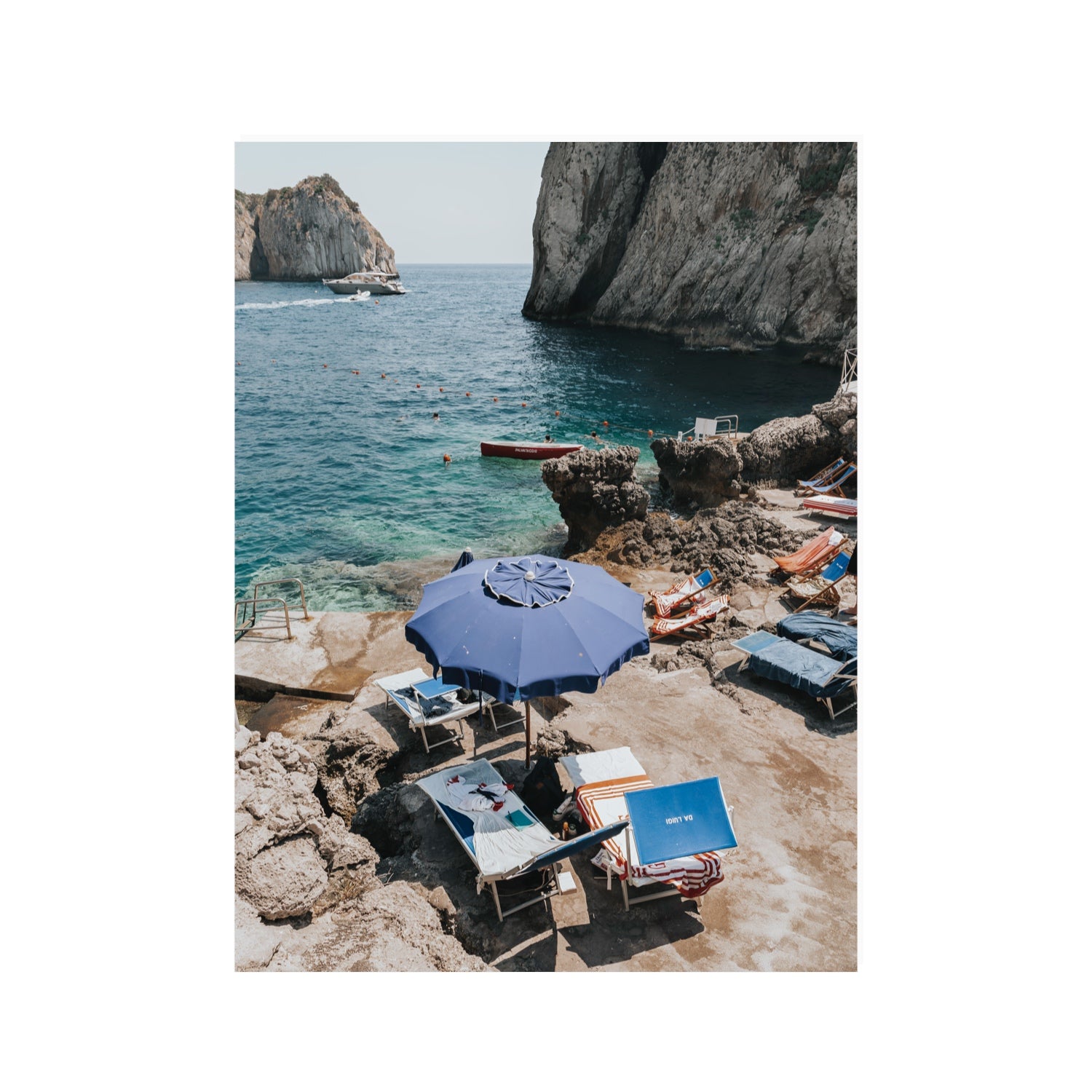 Lonely Loungers fine art print, Capri, Italy, 30 x 40 in, Unframed, Fine Art Print