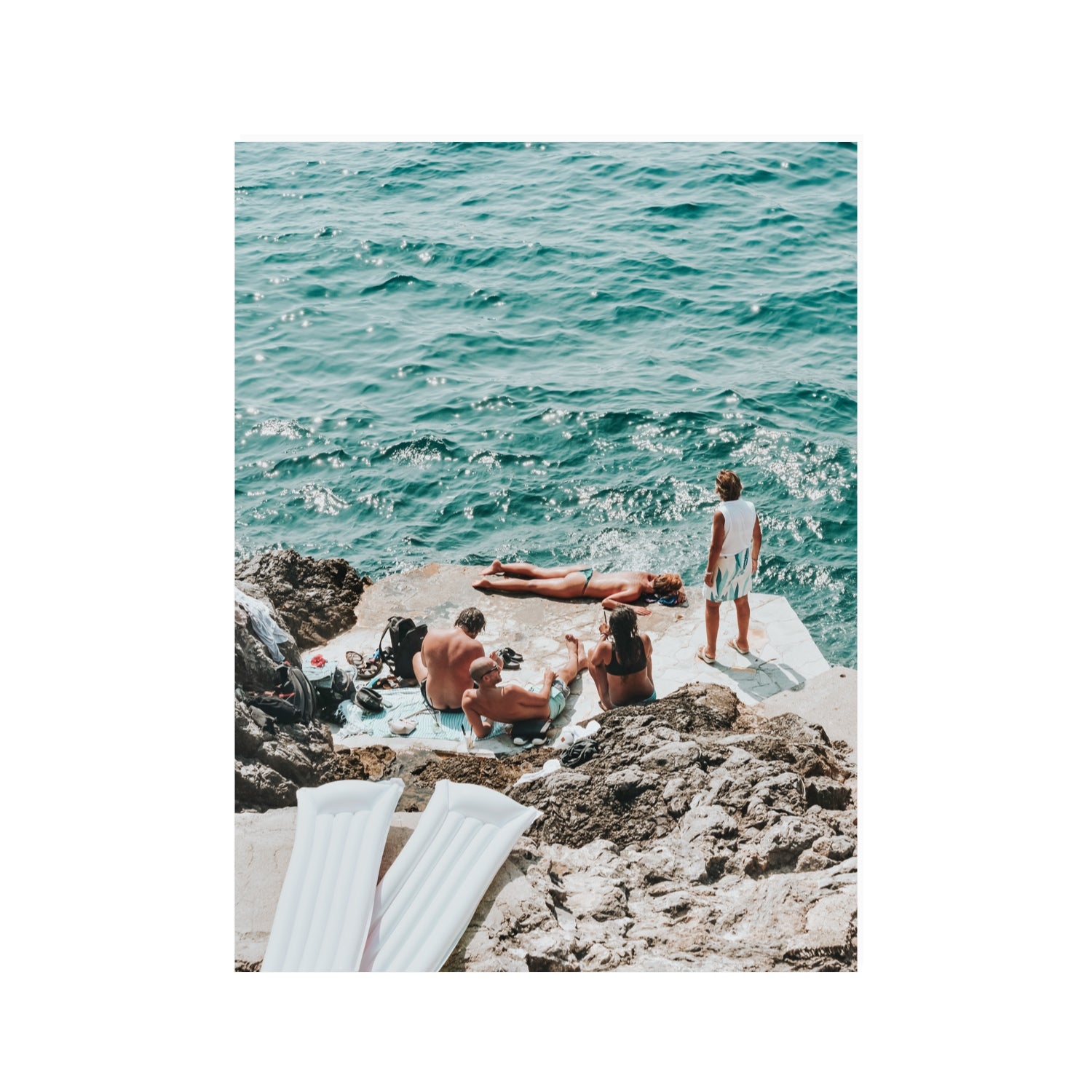 Gli Amici Praiano Amalfi Coast coastal wall art 30 x 40 in unframed fine art print