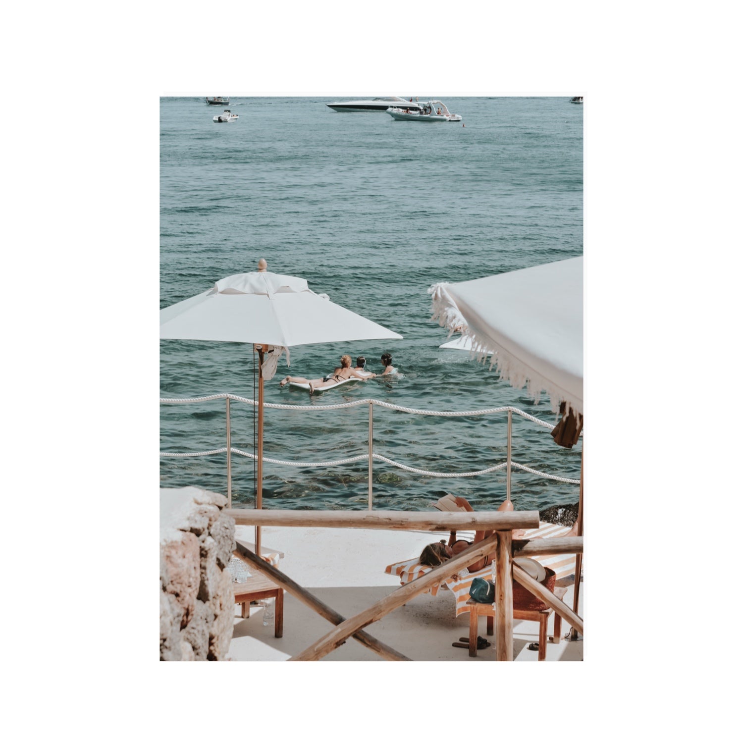 Hideaway Tuscany coastal Mediterranean wall art 30 x 40 in unframed fine art print