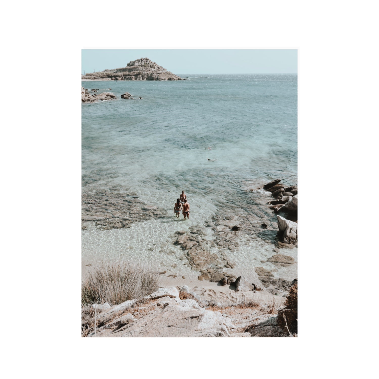 Island Life Mykonos coastal Greek island wall art 30 x 40 in unframed fine art print