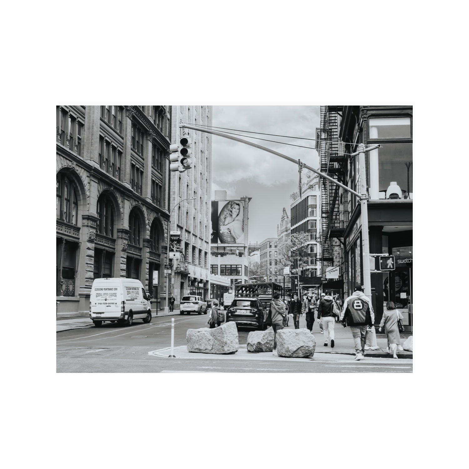 Inkwell Metropolis New York NYC Black & White wall art 30 x 40 in unframed fine art print