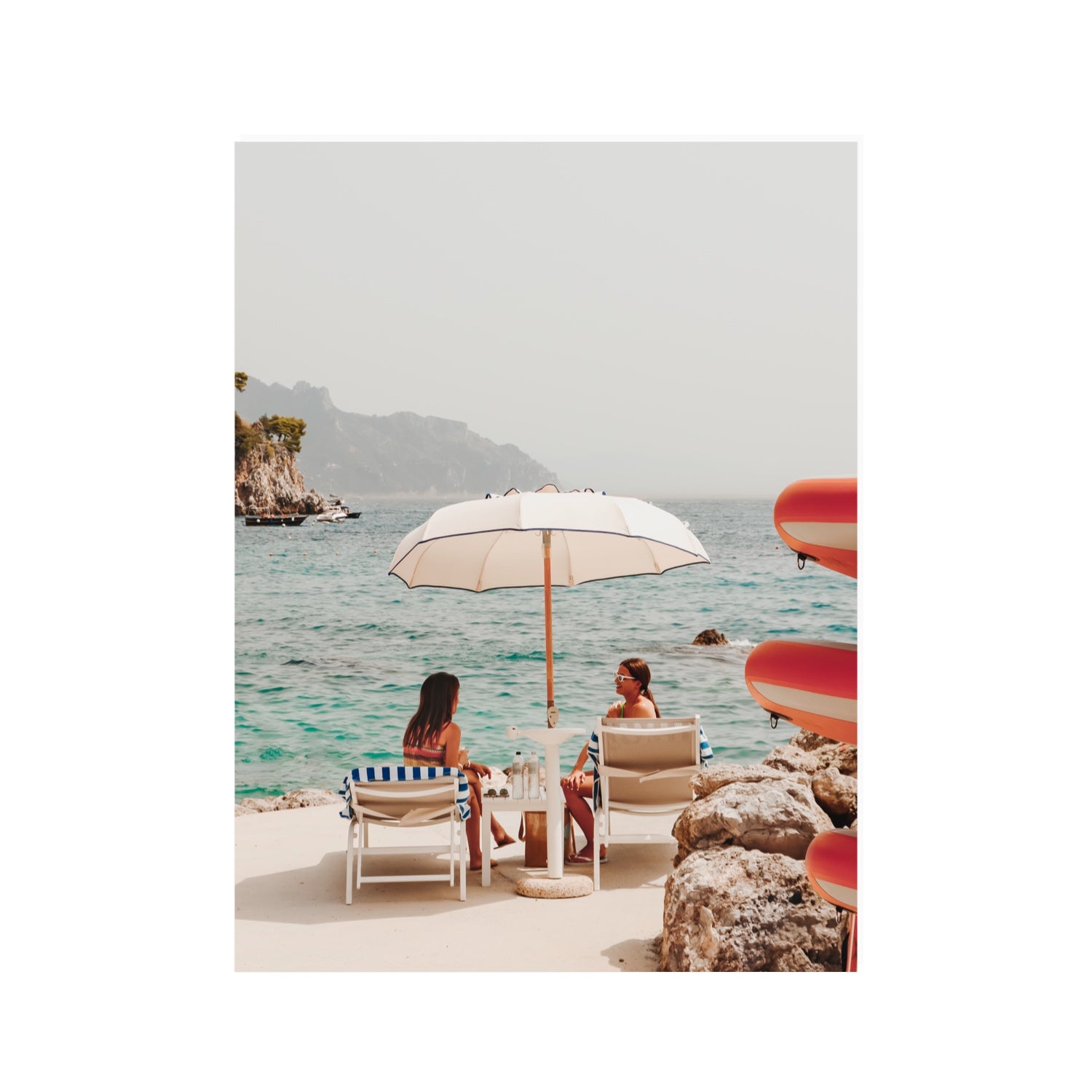 Salty Banter Amalfi Mediterranean wall art 30 x 40 in unframed fine art print