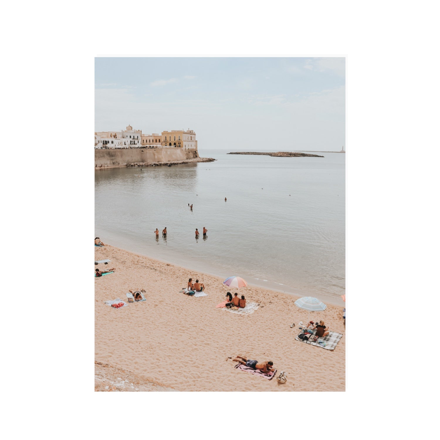Spiaggia della Purita Puglia coastal art print 30 x 40 in unframed fine art print