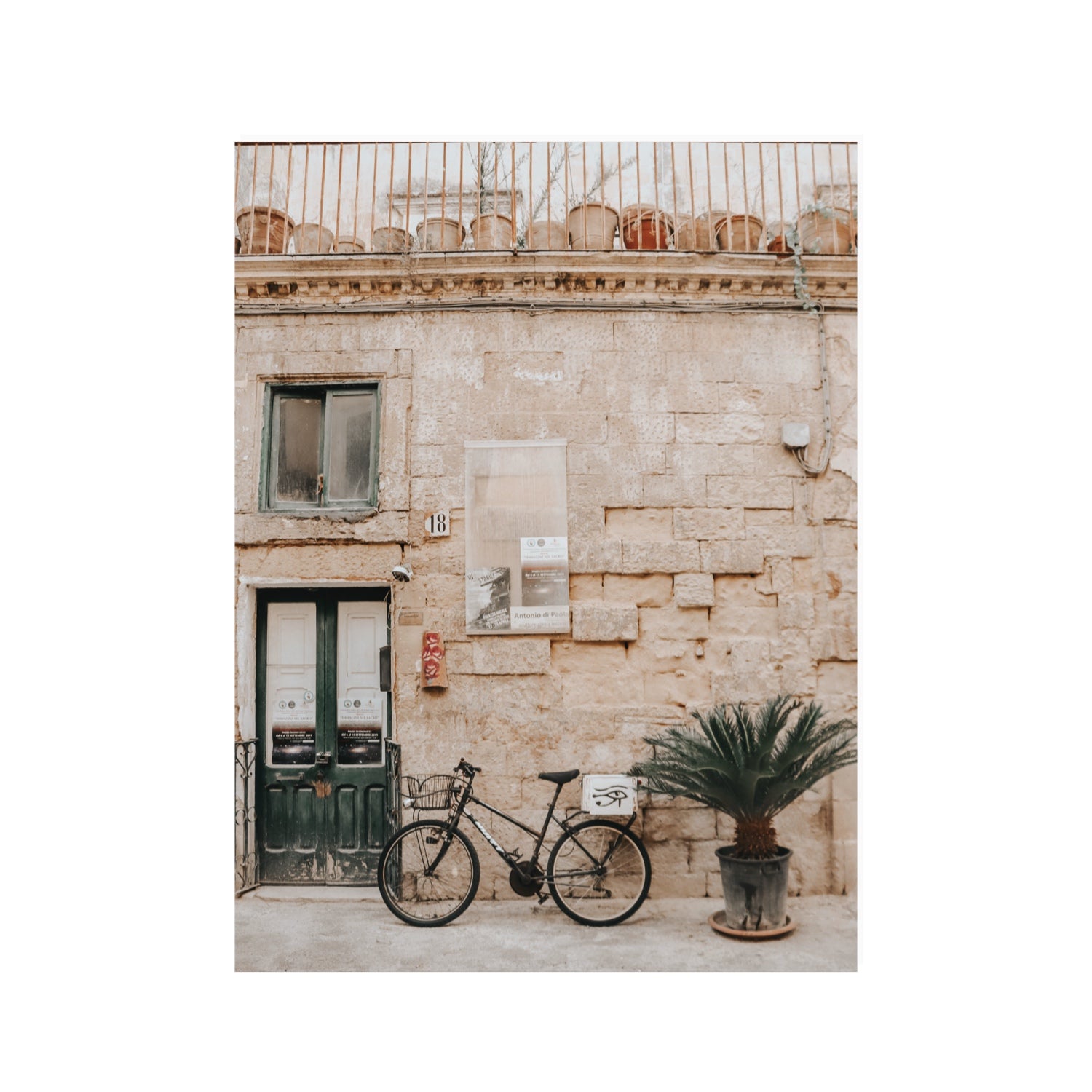 Golden Facades Puglia Lecce Italian wall art 30 x 40 in unframed fine art print