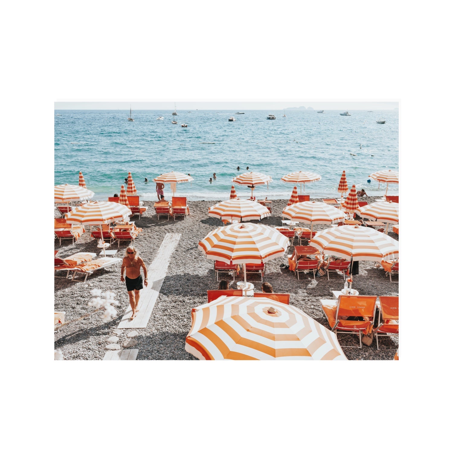 Shoreline Strut Positano wall art 30 x 40 in unframed fine art print