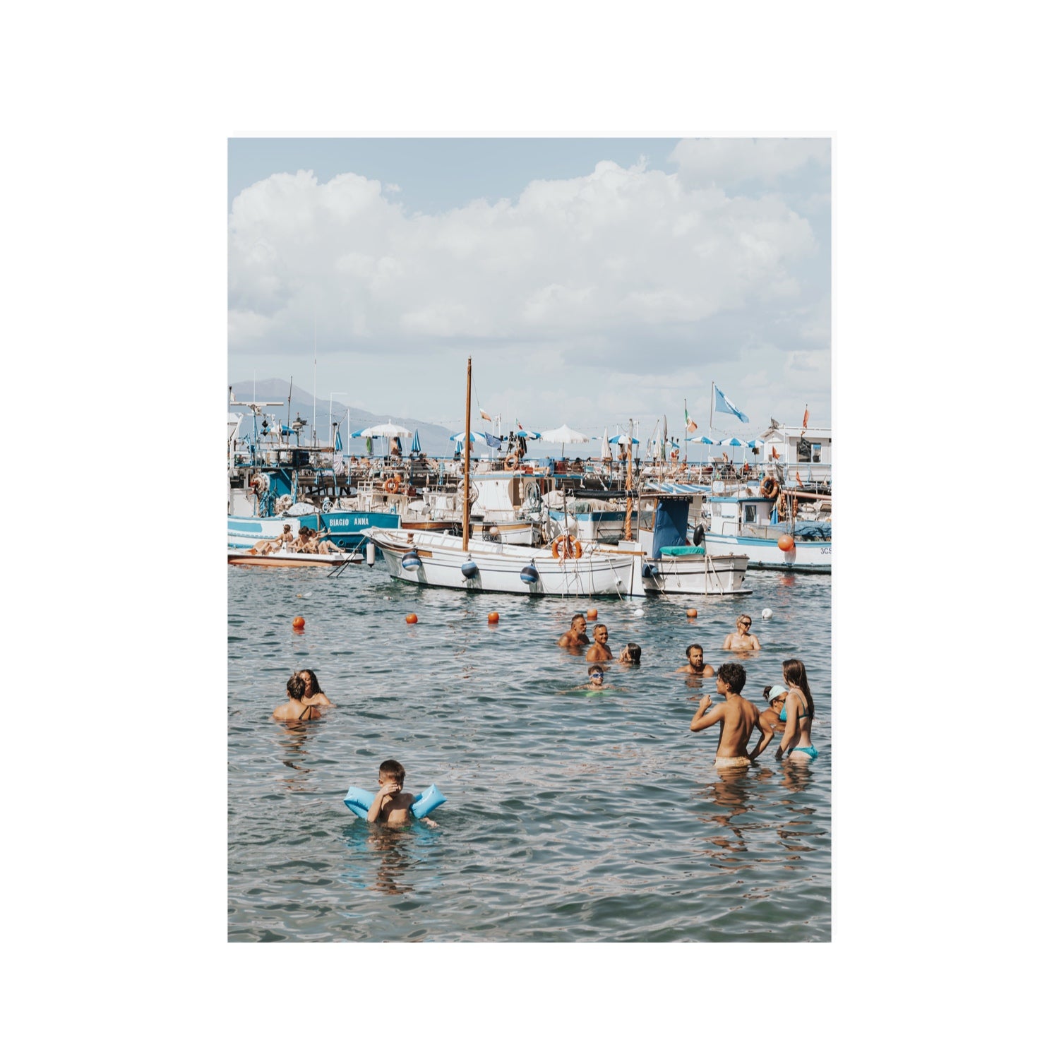 Vacanze Italiane Sorrento Italian coastal wall art 30 x 40 in unframed fine art print