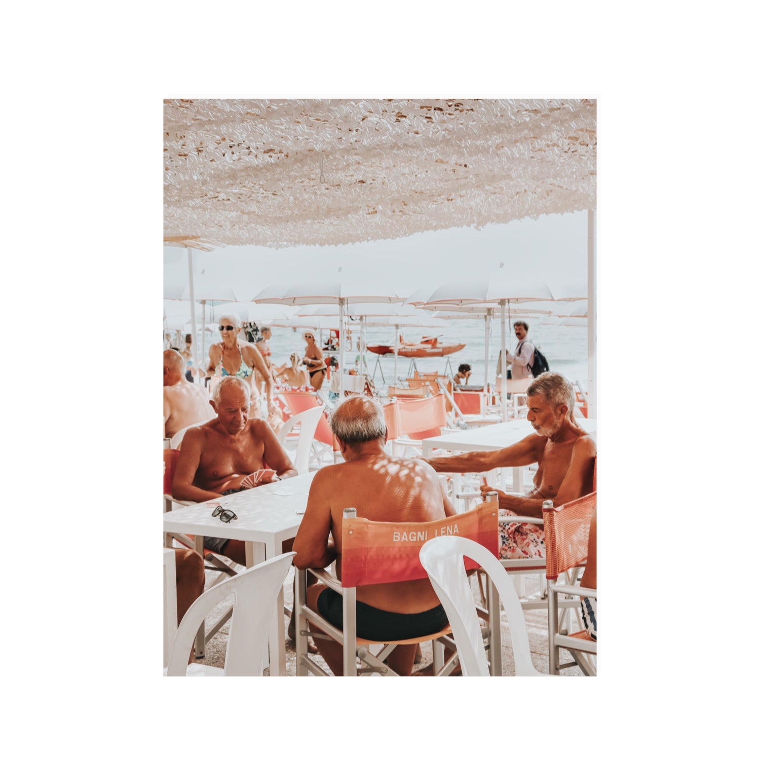 The Players fine art print, Alassio, Italy, 30 x 40 in, Unframed, Fine Art Print