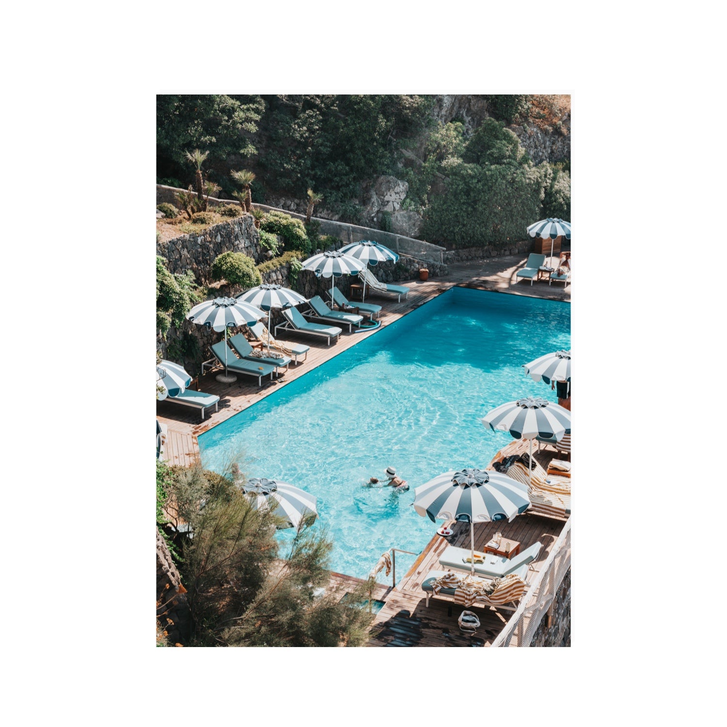 Poolside Paradise fine art print, Ischia, Italy, 30 x 40 in, Unframed, Fine Art Print