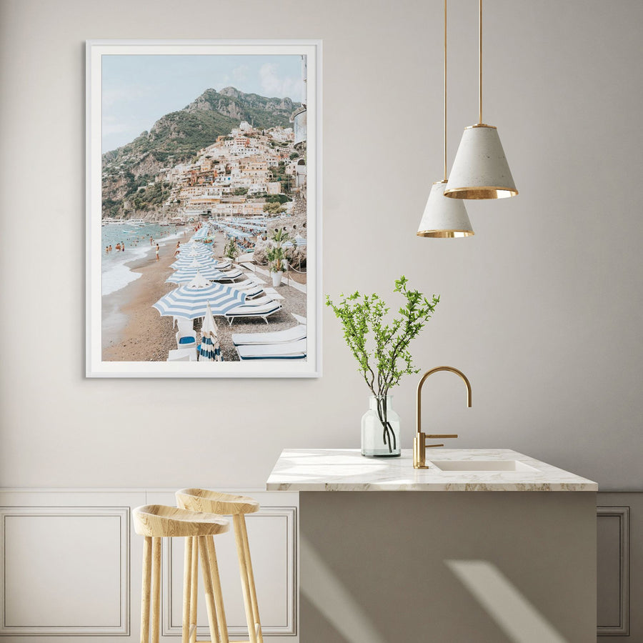 The Cliffside Village Italian decor wall art fine art print image