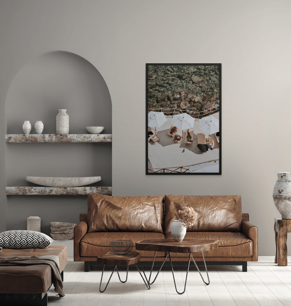 When Harry Met Sally Tuscany coastal wall art styled in a room